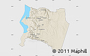 Shaded Relief Map of Karak, single color outside