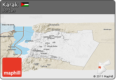 Classic Style Panoramic Map of Karak