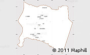 Classic Style Simple Map of Karak, cropped outside