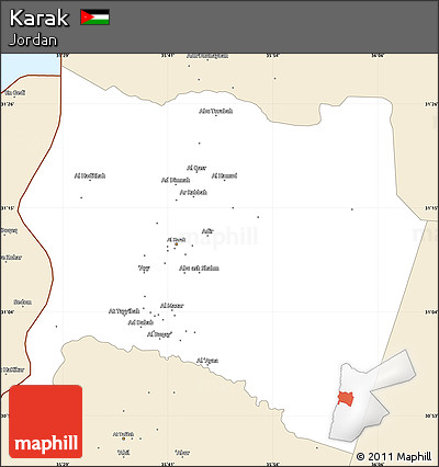Classic Style Simple Map of Karak