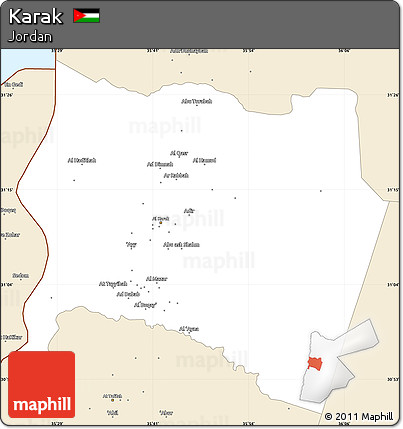 Classic Style Simple Map of Karak