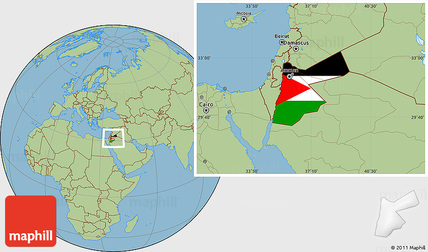 where is jordan located on the world map