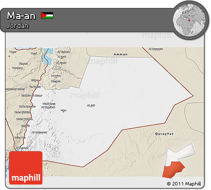Classic Style 3D Map of Ma-an