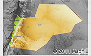 Physical 3D Map of Ma-an, darken, desaturated