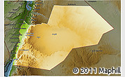 Physical 3D Map of Ma-an, darken