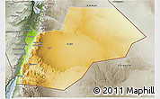 Physical 3D Map of Ma-an, semi-desaturated