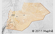 Satellite 3D Map of Ma-an, lighten, desaturated