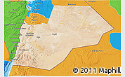 Satellite 3D Map of Ma-an, political outside