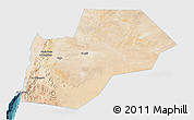 Satellite 3D Map of Ma-an, single color outside