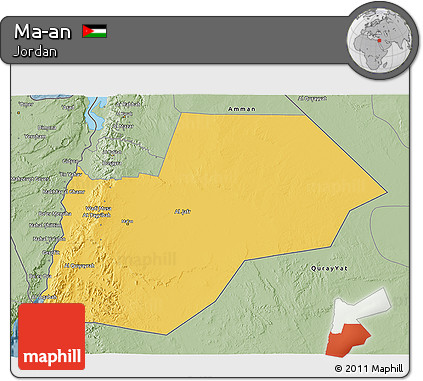 Savanna Style 3D Map of Ma-an