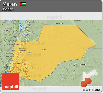Savanna Style 3D Map of Ma-an