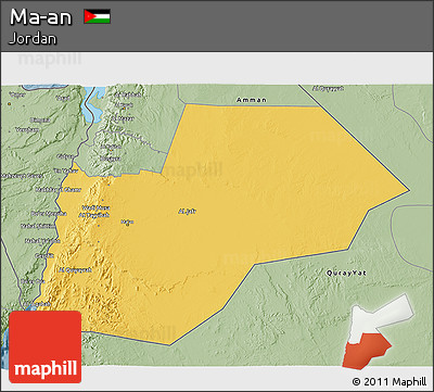 Savanna Style 3D Map of Ma-an