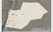 Shaded Relief 3D Map of Ma-an, darken