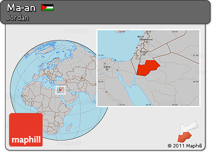 Gray Location Map of Ma-an