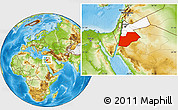 Physical Location Map of Ma-an, highlighted country