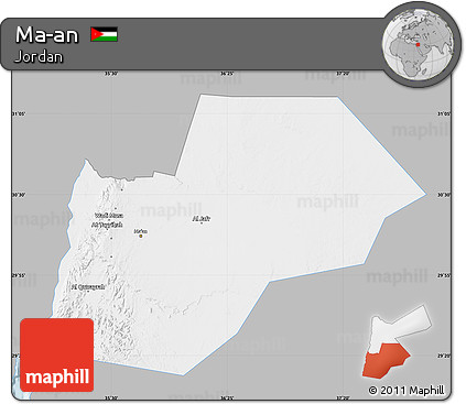 Gray Map of Ma-an, single color outside