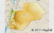 Physical Map of Ma-an, shaded relief outside