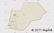 Shaded Relief Map of Ma-an, cropped outside