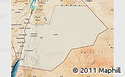 Shaded Relief Map of Ma-an, satellite outside