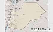 Shaded Relief Map of Ma-an, semi-desaturated