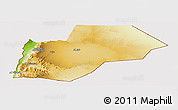 Physical Panoramic Map of Ma-an, cropped outside