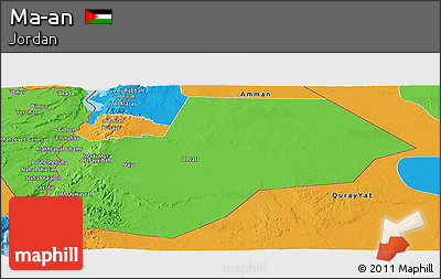 Political Panoramic Map of Ma-an