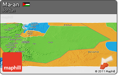 Political Panoramic Map of Ma-an