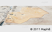 Satellite Panoramic Map of Ma-an, semi-desaturated