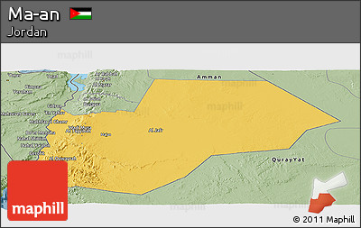 Savanna Style Panoramic Map of Ma-an