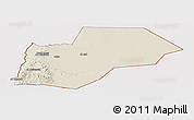 Shaded Relief Panoramic Map of Ma-an, cropped outside