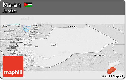 Silver Style Panoramic Map of Ma-an