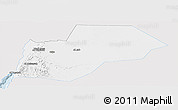 Silver Style Panoramic Map of Ma-an, single color outside