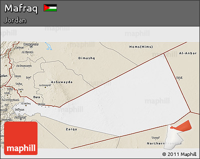 Classic Style 3D Map of Mafraq