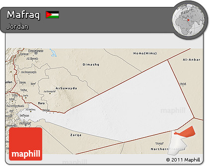 Classic Style 3D Map of Mafraq