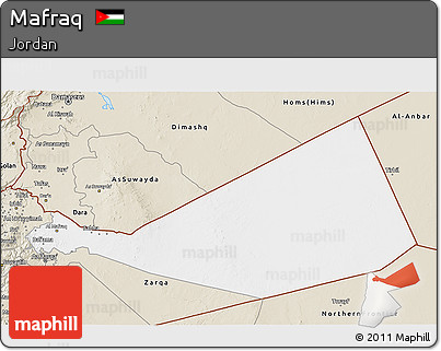 Classic Style 3D Map of Mafraq