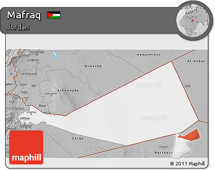 Gray 3D Map of Mafraq