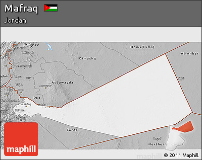 Gray 3D Map of Mafraq