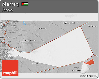 Gray 3D Map of Mafraq