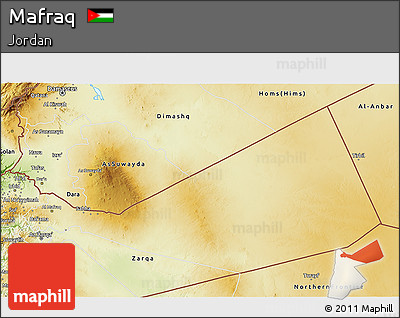 Physical 3D Map of Mafraq