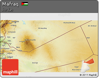 Physical 3D Map of Mafraq