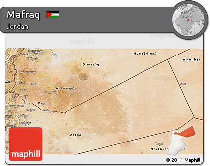 Satellite 3D Map of Mafraq
