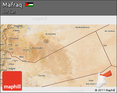 Satellite 3D Map of Mafraq