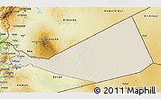 Shaded Relief 3D Map of Mafraq, physical outside