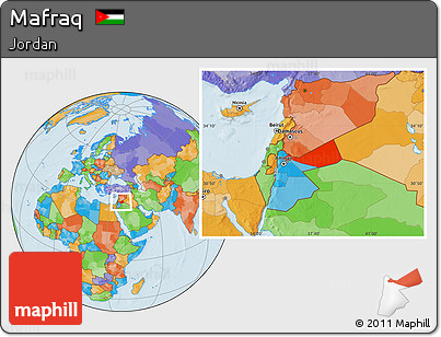 Political Location Map of Mafraq