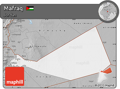 Gray Map of Mafraq
