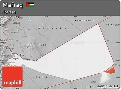 Gray Map of Mafraq