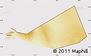 Physical Map of Mafraq, cropped outside