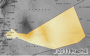 Physical Map of Mafraq, darken, desaturated