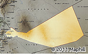 Physical Map of Mafraq, darken, semi-desaturated