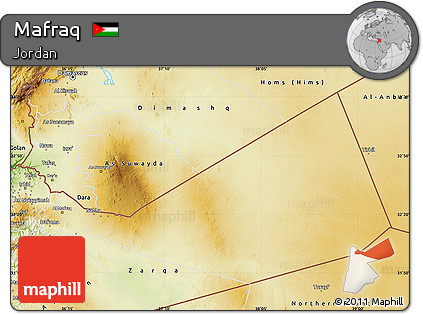 Physical Map of Mafraq